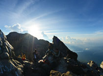 アグン山 山頂の景色