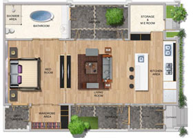 One Bedroom Studio Villa