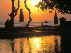 ホテルからの夕日