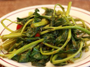 カンクン(空芯菜)炒め