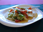 キャベツとトマトの炒め物