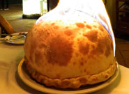 名物のボルケーノピザ