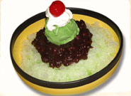 あずき氷 & 抹茶アイス