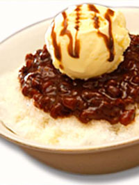 あずき氷 & バニラアイス