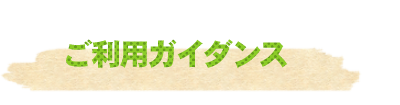 ご利用ガイダンス