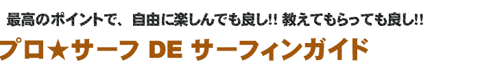 プロサーフでサーフィンガイド