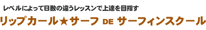 リップカールでサーフィンスクール