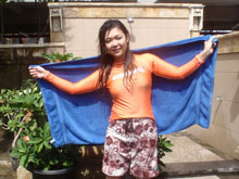 ホテル内屋外シャワー