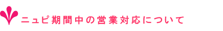 ニュピ期間についてのお知らせ