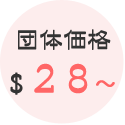 団体価格　＄２９～